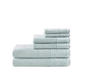 Madison Park Spa Waffle 6 Pieces Quick Dry Bath Towel Set