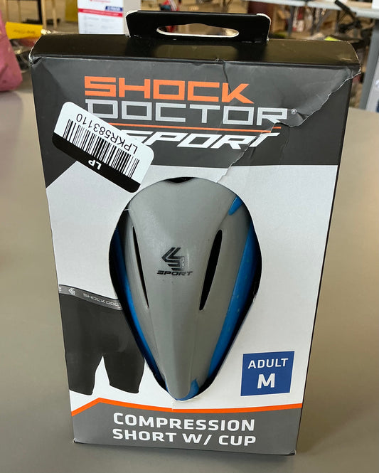 Shock doctor compression shorts with cup adult - black size M - OPEN BOX