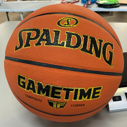 Spalding gametime 29.5” basketball: official size 7, indoor-outdoor use, composite material