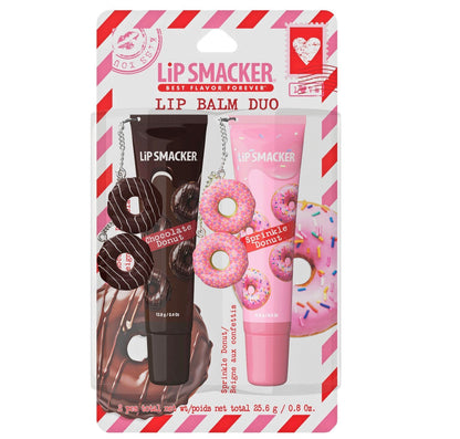 Lip Smacker Edition Donut Lip Balm Duo featuring Chocolate Donut and Sprinkle Donut flavors