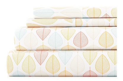 Casual Comfort Heart Pattern Deep Pocket Sheet Set 3 Pieces Twin-Included( 1 Pillowcase, 1 Fitted sheet and 1 Flat sheet)