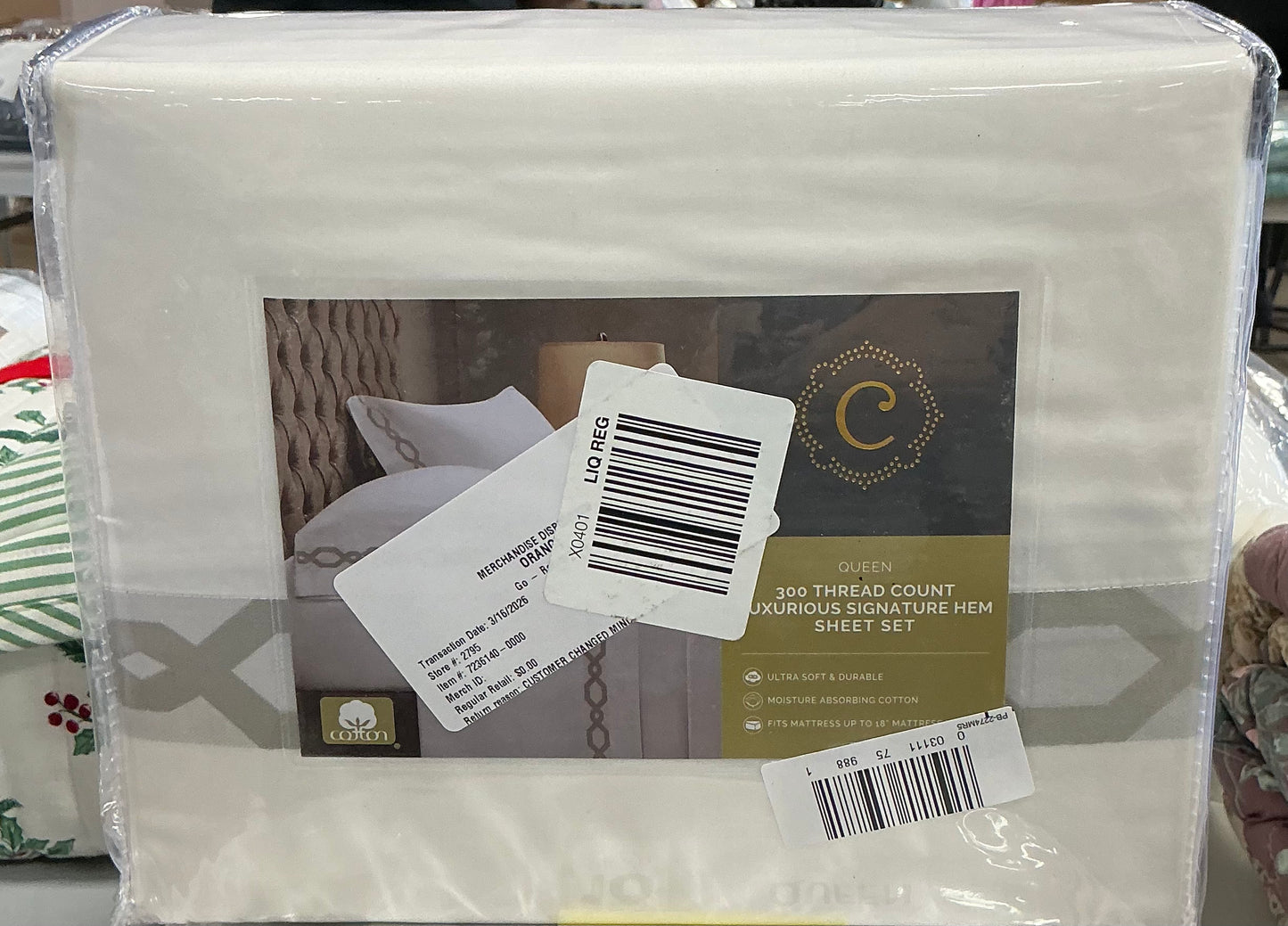 Croscill Signature Hem 300tc Deep Pocket Sheet Set Queen