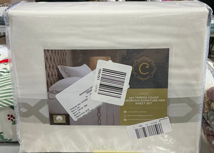 Croscill Signature Hem 300tc Deep Pocket Sheet Set Queen
