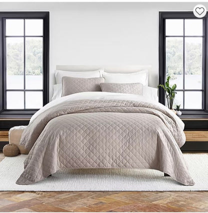 Casual Comfort Diamond Stitch Quilt Set 3-pc king/cal king