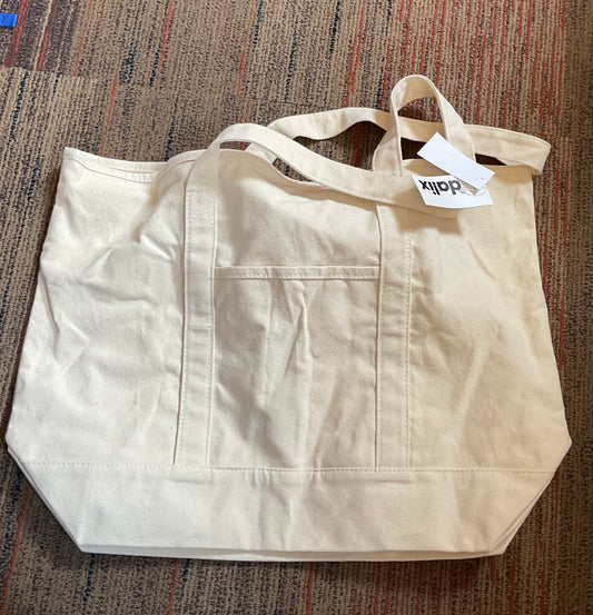 Dalix 22" Soft Canvas Tote Bag in Natural