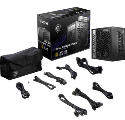 MSI MPG 1000W Power Supply - Internal - 5 V DC @ 22 A, 3.3 V DC @ 20 A, 5 V DC @
3 A, 12 V DC @ 83.5A, - 12 V DC @ 0.3 A Output - 1000 W - 1 +12V Rails