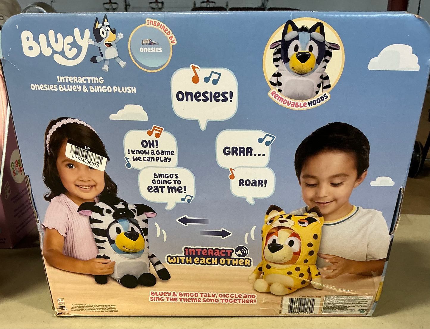 Bluey interacting onesies Bluey & Bingo plush - DAMAGED PACKAGE