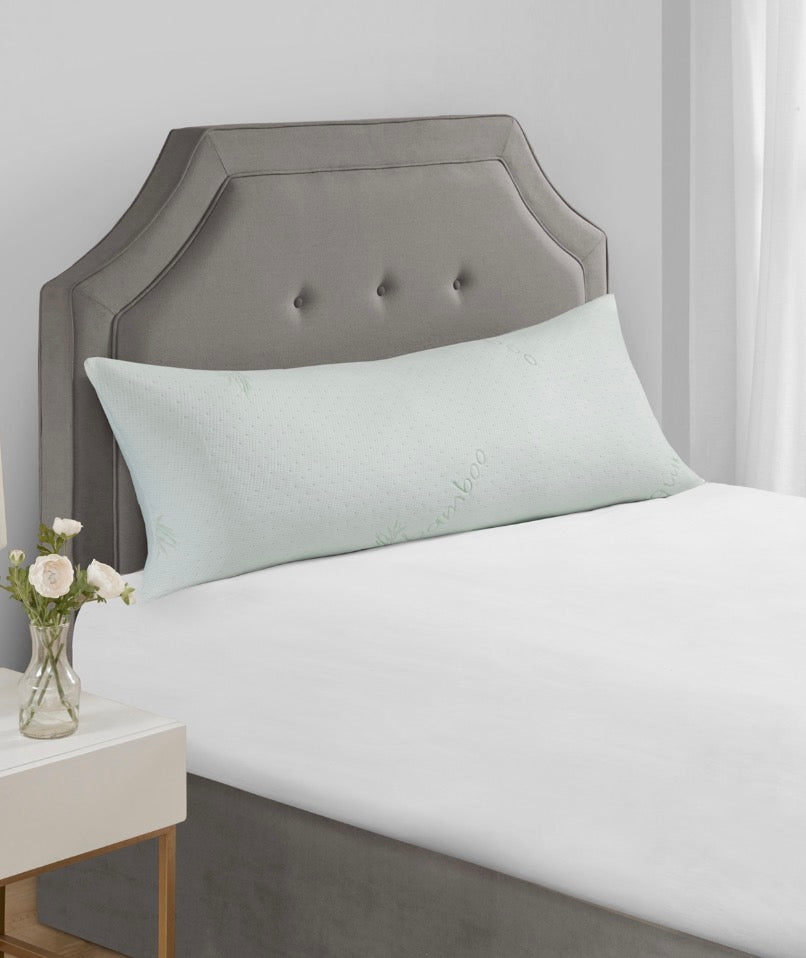 Sleep Philosophy Rayon Memory Foam Gel  Body Pillow 20”x54”-Minty Green Speckles