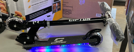 Cipton LED Light-Up Folding Kick Scooter Weight Capacity: Generally supports riders up to 110 lbs
