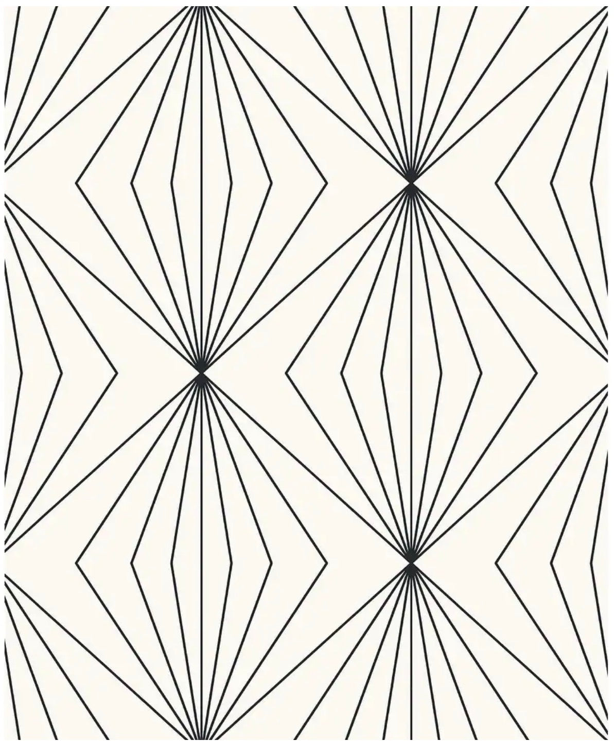 Vicente diamond vector 33” L x 20.9” W wallpaper roll color ebony/eggsshell(clearance)