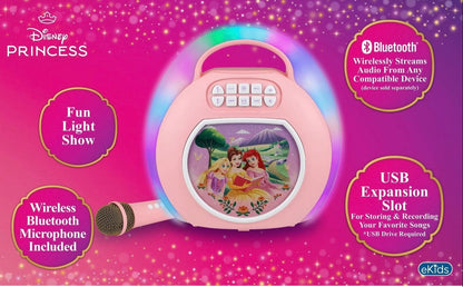 THRIFTY 70 - Disney Princess Bluetooth karaoke - 2pc - USED - FINAL SALE - NO RETURNS - AS IS