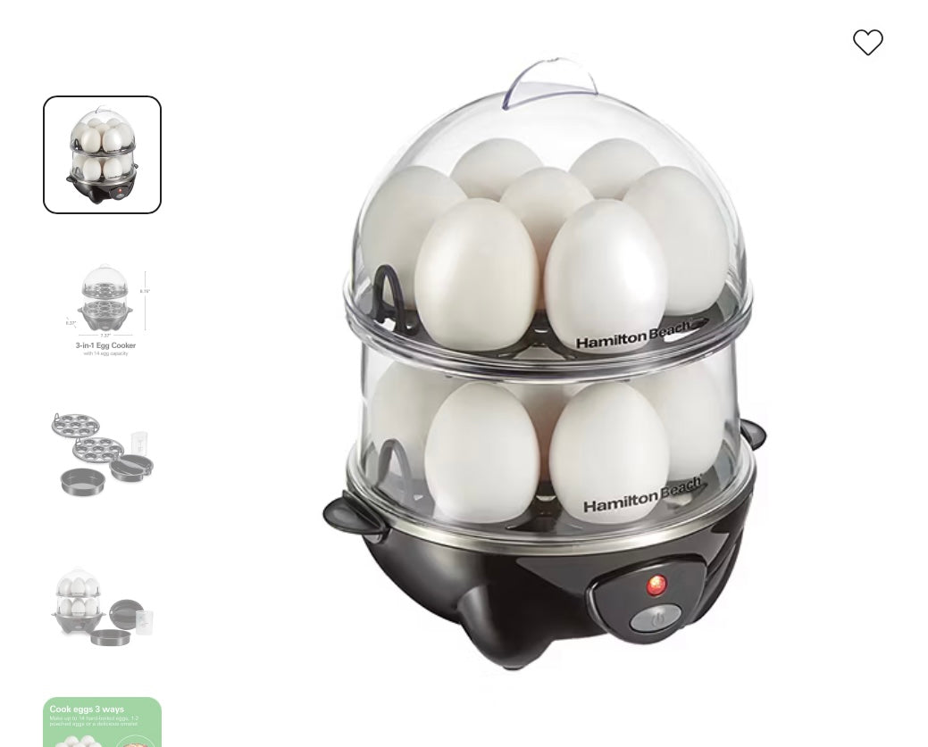 Hamilton Beach Egg Cooker - Open Box