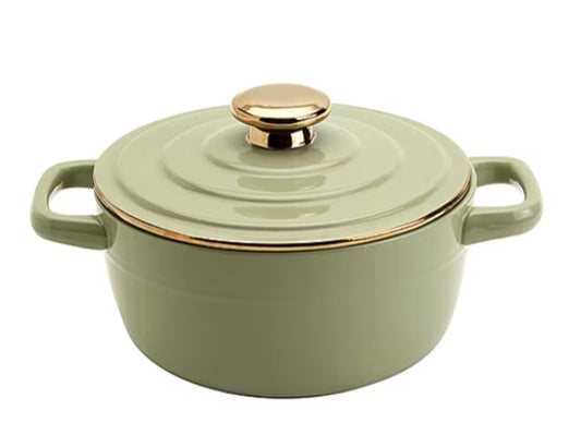 Denmark Stoneware 2-qt. Casserole Dish- Measurements: 8.6 Width/Inches, 10.5 Height/Inches
Capacity: 2 Qt
Maximum Temp (f): 400 Degrees F