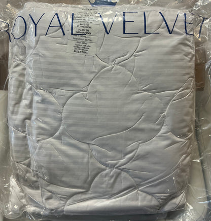 Royal Velvet European White Down Mattress Pad Twin-White