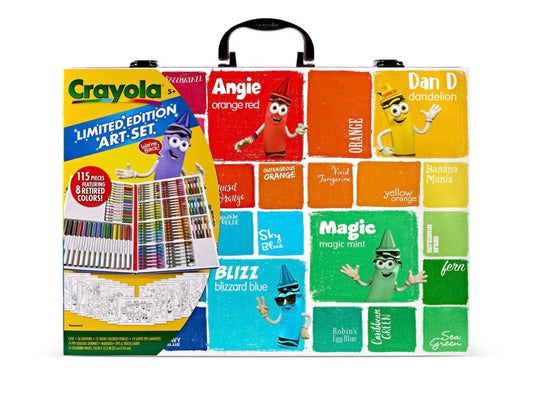 Crayola Limited Edition Art Set 115 Pieces 8 Retired Colors Markers Crayons