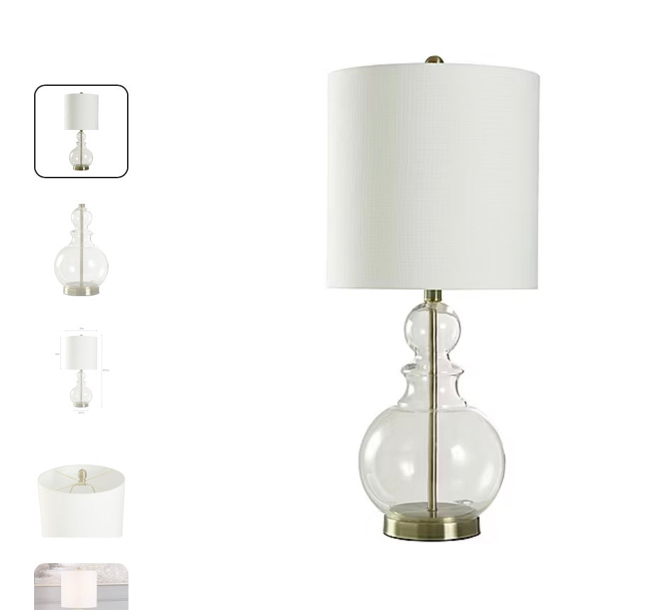 Stylecraft Glass Gourd Table Lamp - Out of Box