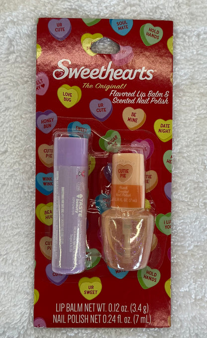 Sweethearts Lip Balm + Nail Polish Bestie set