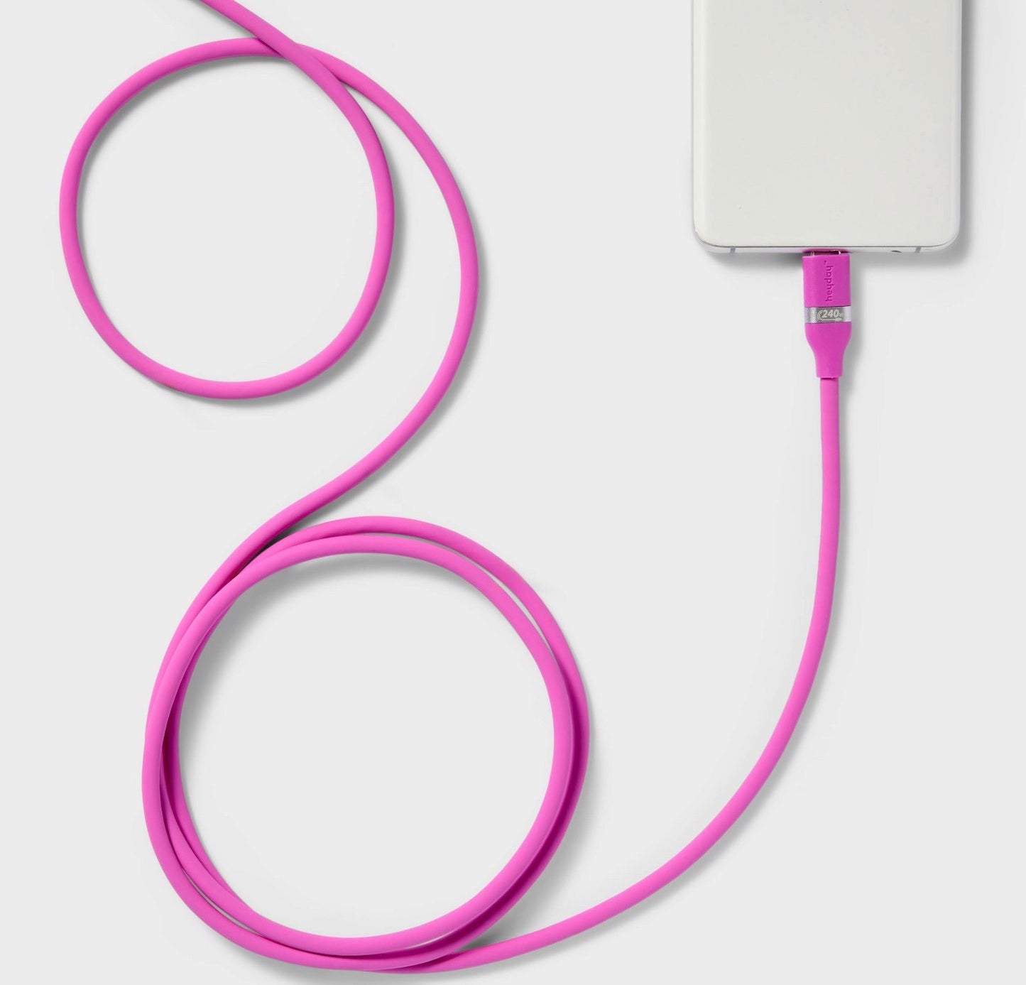 6-foot purple heyday USB-C to USB-C soft-touch fast charging cable