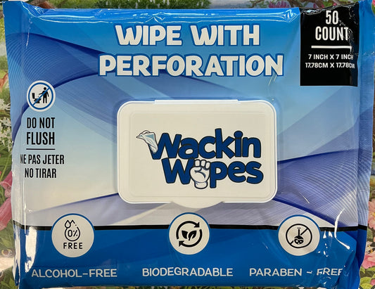 Wackin Wipes alcohol-free 50 count