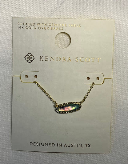 Genuine Shell 14k Gold Over Brass Necklace