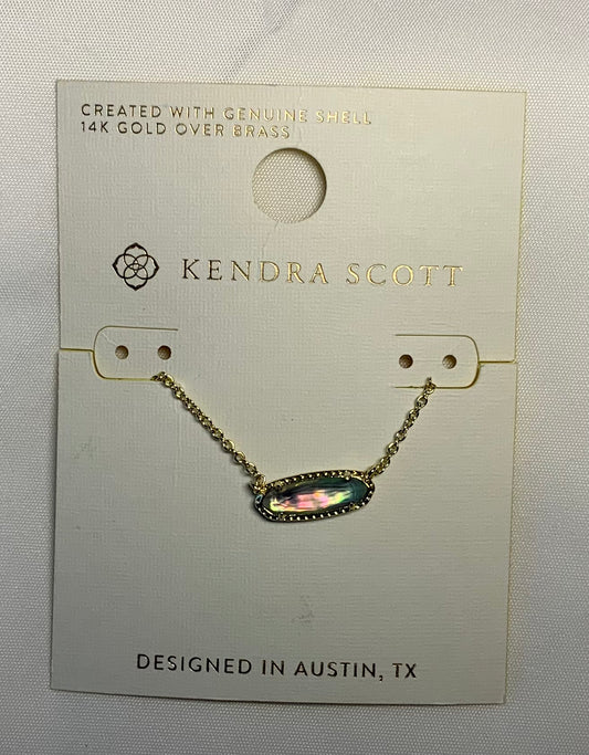 Genuine Shell 14k Gold Over Brass Necklace