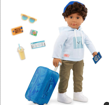 Our generation Milo 18” boy doll luggage & travel accessories set - DAMAGED BOX - PRODUCT IS NEW