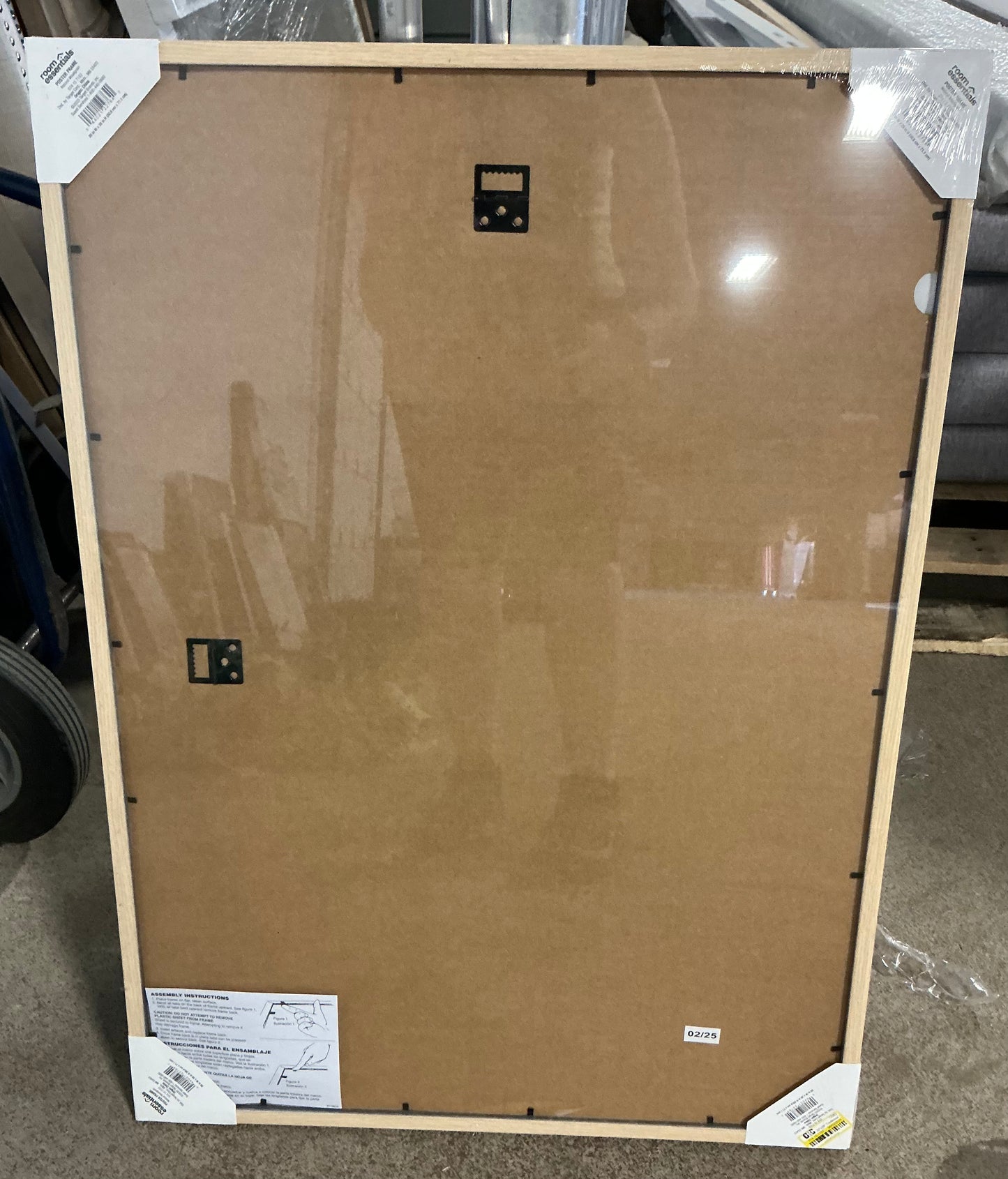 THRIFTY 70 - 20X28” traditional poster picture frame - AS IS - CRACKED ON THE FRONT - FINAL SALE - NO RETURNS - PICK UP ONLY