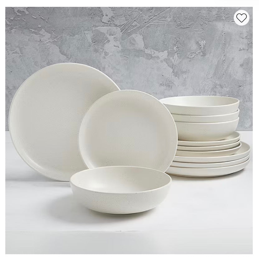 Fieldcrest Legacy Denim 12-pc. Stoneware Dinnerware Set - Open Box - MISSING 1 Bowl & 1 Small Plate - AS IS