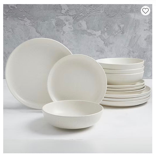 Fieldcrest Legacy Denim 12-pc. Stoneware Dinnerware Set - Open Box - MISSING 1 Bowl & 1 Small Plate - AS IS