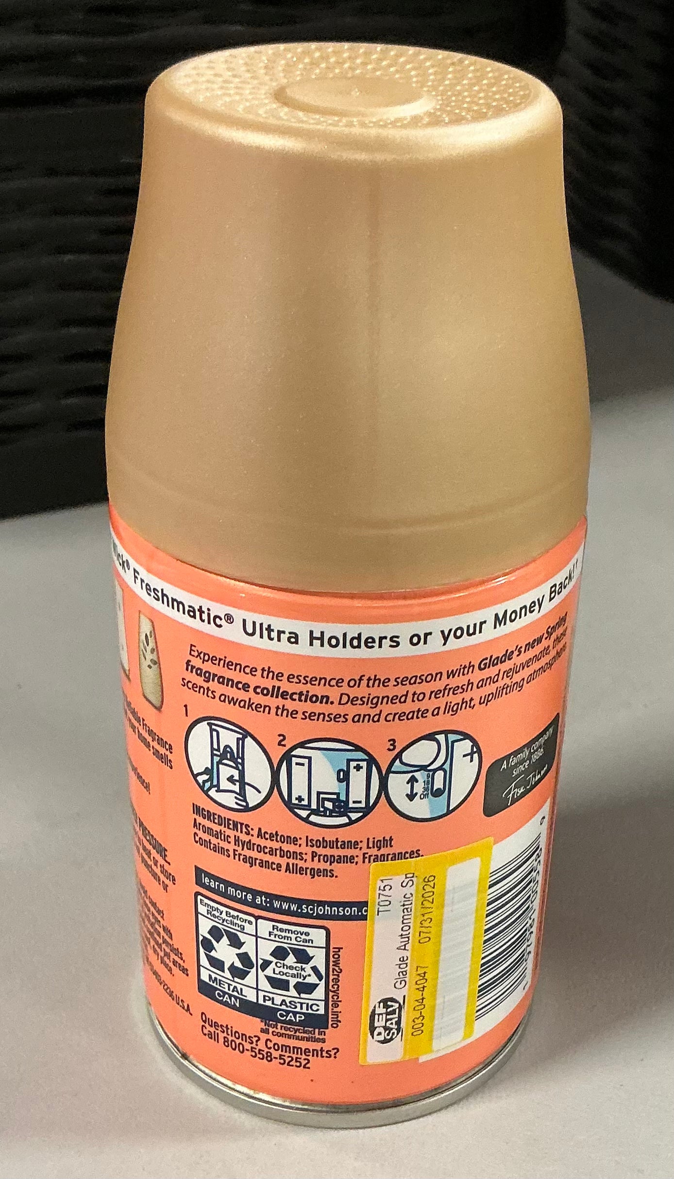 Glade juicy peach & elderflower automatic spray refill