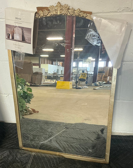 20x30” decorative gold wall mantle mirror gold - SOME MINOR COSMETIC FLAWS - PICK UP ONLY