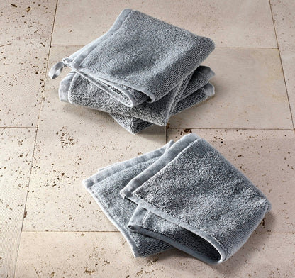 4-pack of Casaluna Cotton Modal Washcloths in a grey color