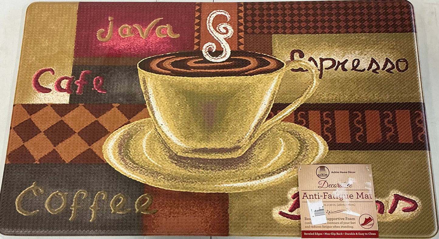 Achim Coffee Anti-Fatigue 18"X30" Kitchen Mat