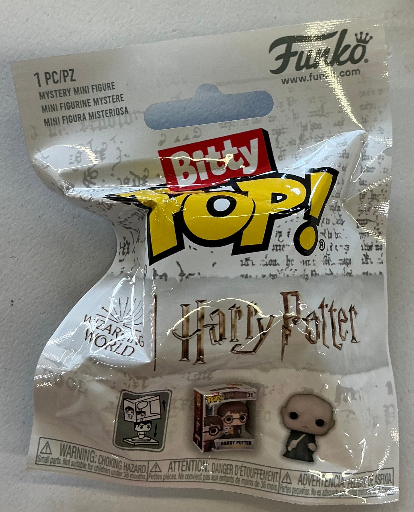 Funko Bitty Pop! Harry Potter mystery bag containing one miniature vinyl figure