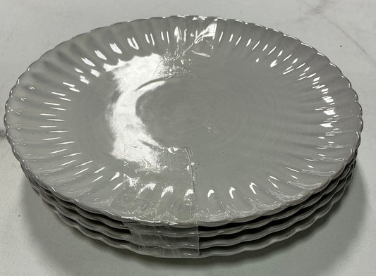 4pk salad plates stoneware - gray