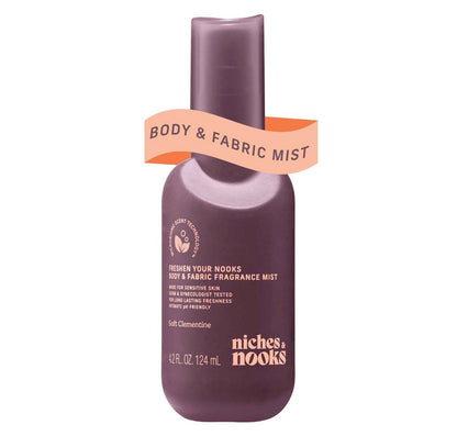 Niches & Nooks Freshen Your Nooks Body & Fabric Fragrance Mist in the Soft Clementine scent.