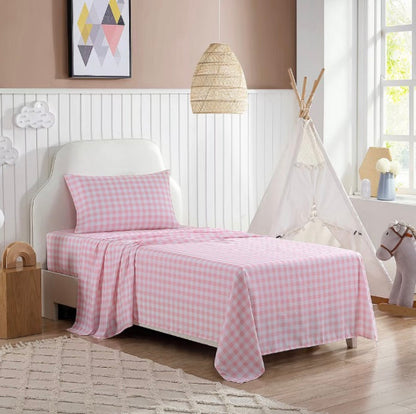 Eddie Bauer Microfiber 3 Pieces Sheet Set Twin-Color(Poppy Plaid)