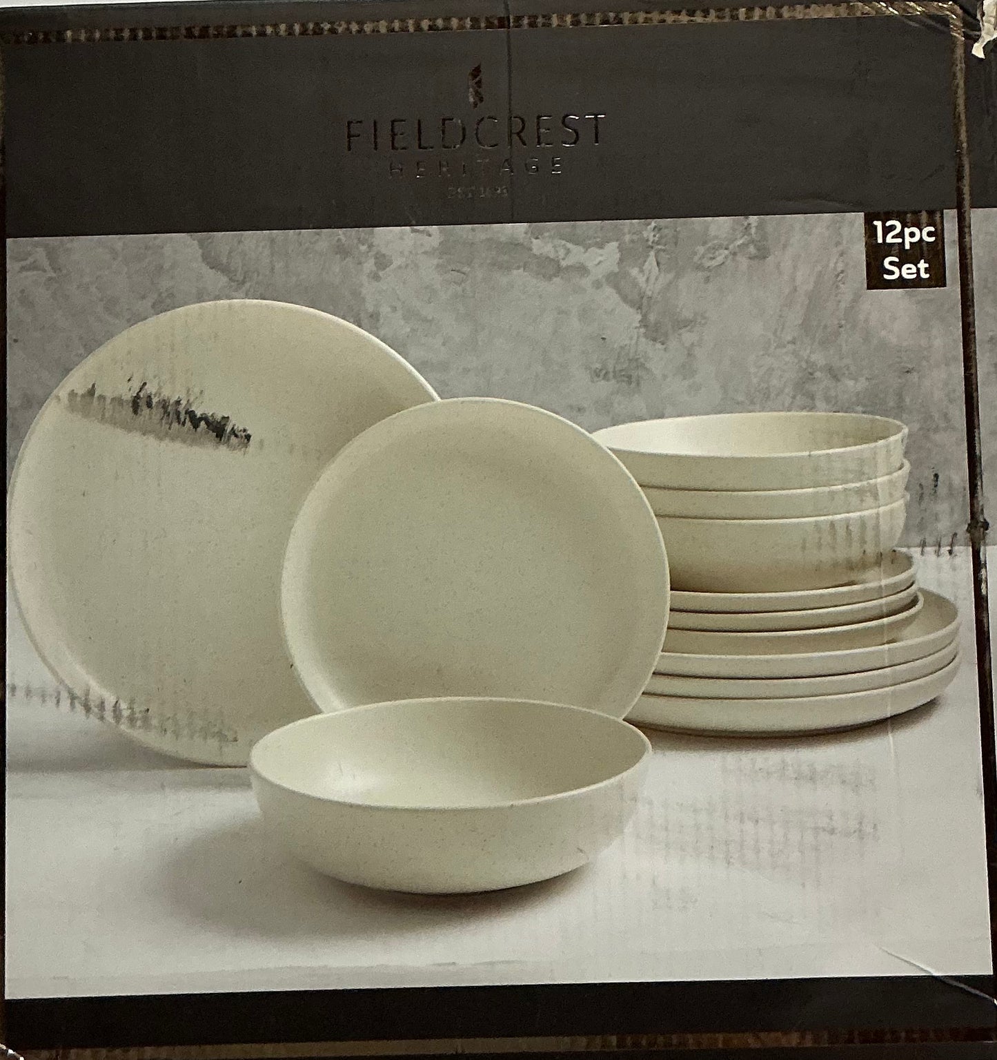 Fieldcrest 12-piece legacy steam dinnerware set