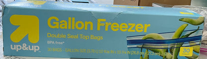 30-count gallon-sized freezer bags