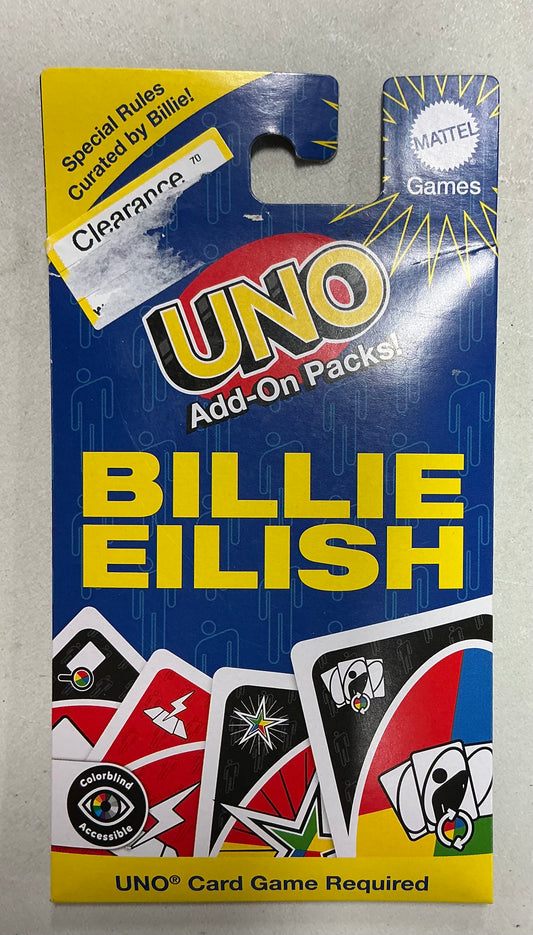 UNO add-on pack Billie Eilish card game - uno card game required