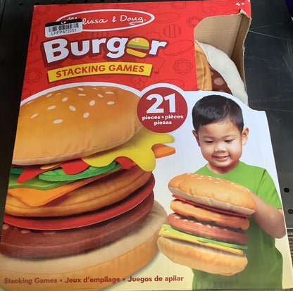 Melissa & Doug Burger Matching, Catching, and
Stacking Games