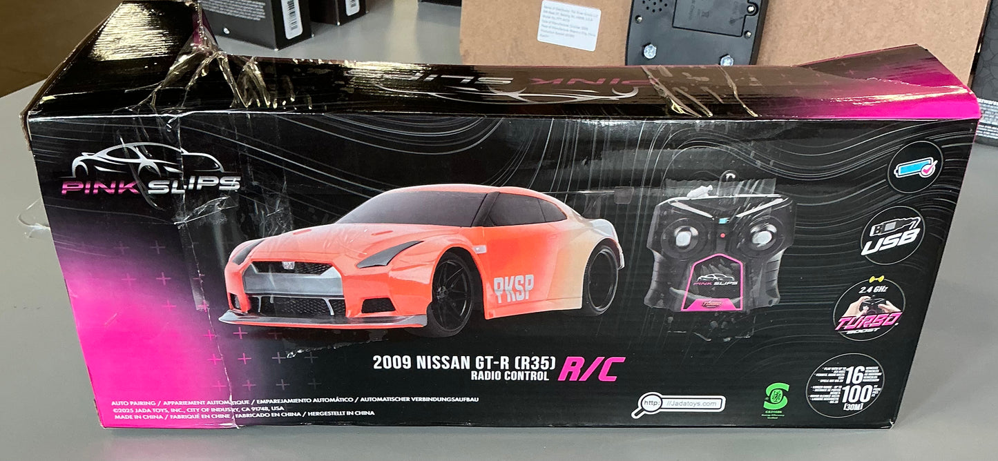 Jada pink slips RC 2009 Nissan Skyline GTR R35 - 1:16 scale - OPEN /DAMAGED BOX