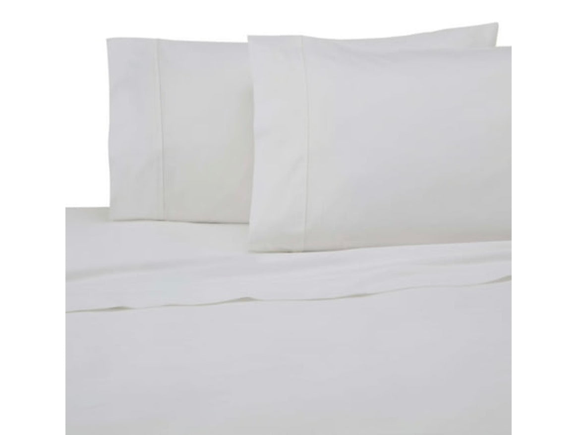 Modern Living brand white cotton sateen sheets king 4pcs
