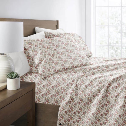 Casual Comfort Blooming Floral Patterned Sheet Set 4 pieces Queen