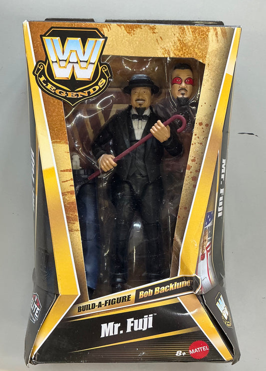 WWE elite legends Mr. Fuji action figure & accessories, series 30, 6” collectible set - DAMAGED PACKAGE