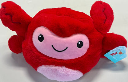 Hug Me reversible flip plush featuring a red crab that reverses into a clownfish