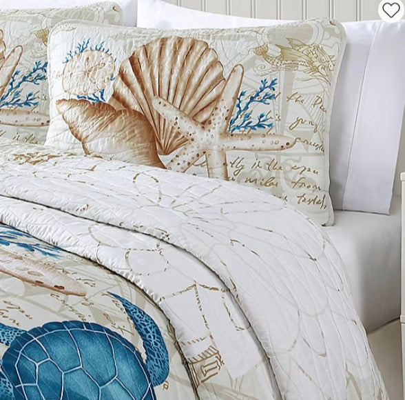 Caribbean Joe Coastal Print 3-pc. Quilt Set king