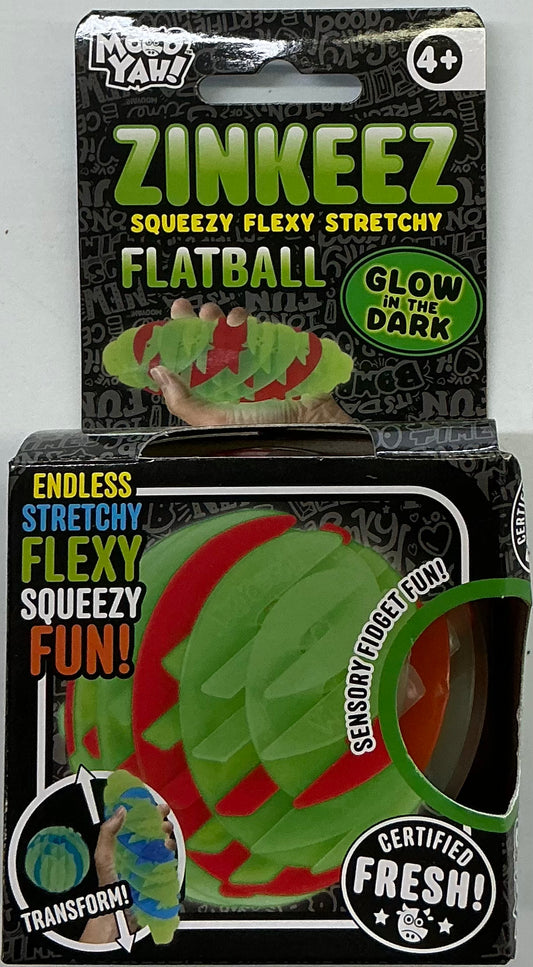 Zinkeez Glow in the Dark Flatball fidget toy