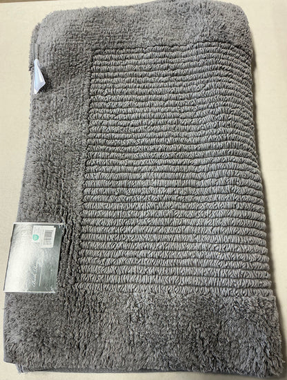 100% Cotton Tufted 3000 Gsm Reversible Bath Rug charcoal-24”x60”