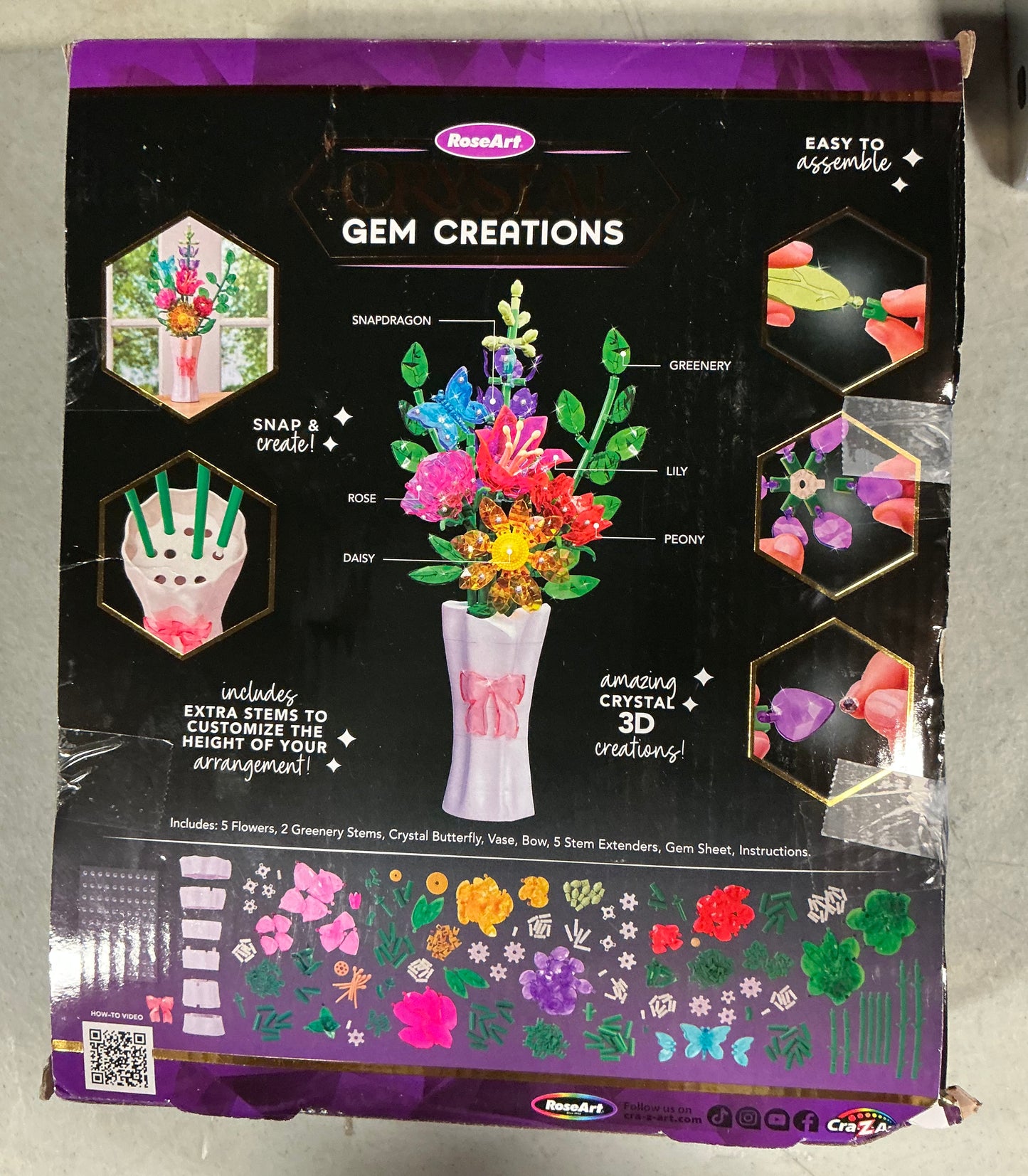 RoseArt gem creations beautiful bouquet - OPEN BOX